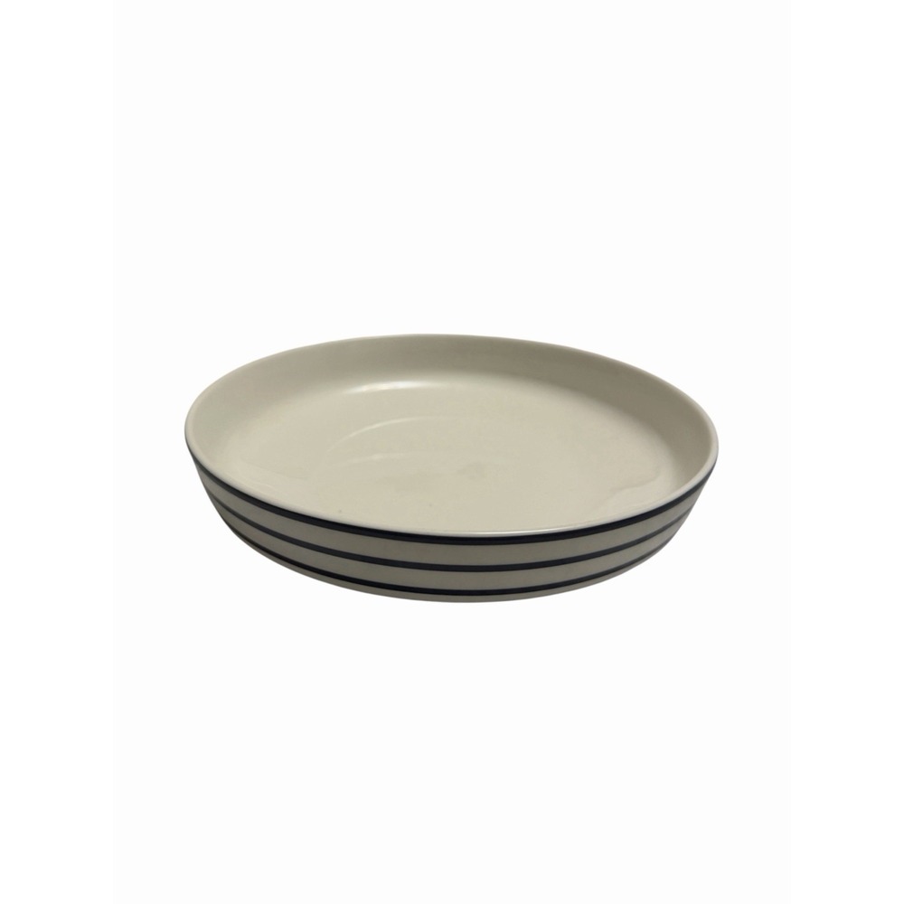 Kate Spade Lenox Primrose Drive Stripe 9" Pasta Soup Dinner Bowl Blue Plate